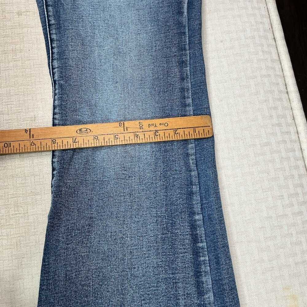 Love Soho Jeans Women’s Size 15 High Rise Flare Blue Denim Stretch - Picture 11 of 14